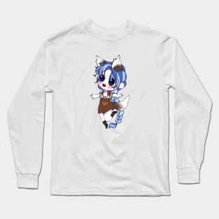 White Brown Wolf Long Sleeve T-Shirt